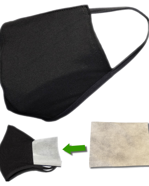 Style# 20-19p Bamboo 2-Layer with pouch for Filter Face Masks