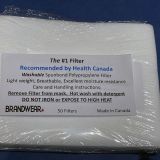 Spun Bond Polypropylene filters.  #1 Filter recommended by Health Canada